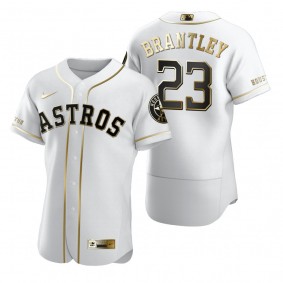 Houston Astros Michael Brantley Nike White Authentic Golden Edition Jersey