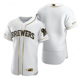 Milwaukee Brewers Nike White Authentic Golden Edition Jersey