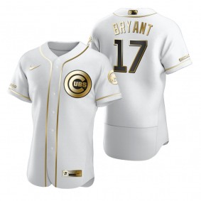 Chicago Cubs Kris Bryant Nike White Authentic Golden Edition Jersey