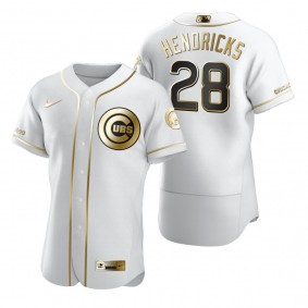 Chicago Cubs Kyle Hendricks Nike White Authentic Golden Edition Jersey