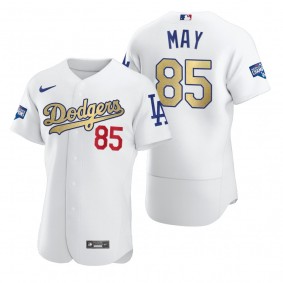 Los Angeles Dodgers Dustin May White 2021 Gold Program Authentic Jersey