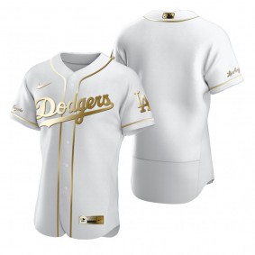 Los Angeles Dodgers Nike White Authentic Golden Edition Jersey