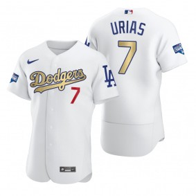 Los Angeles Dodgers Julio Urias White 2021 Gold Program Authentic Jersey