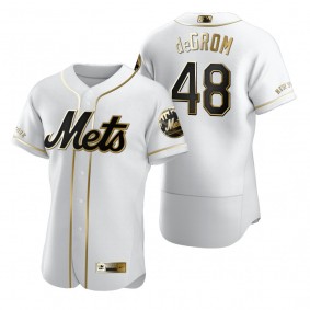 New York Mets Jacob deGrom Nike White Authentic Golden Edition Jersey