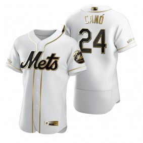 New York Mets Robinson Cano Nike White Authentic Golden Edition Jersey