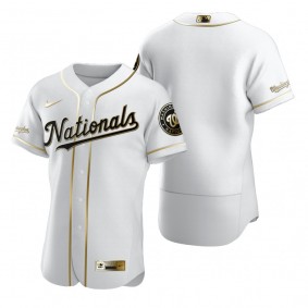 Washington Nationals Nike White Authentic Golden Edition Jersey