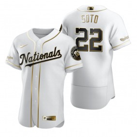 Washington Nationals Juan Soto Nike White Authentic Golden Edition Jersey