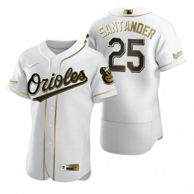 Baltimore Orioles Anthony Santander Nike White Authentic Golden Edition Jersey