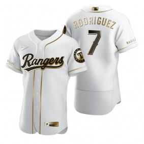 Texas Rangers Ivan Rodriguez Nike White Authentic Golden Edition Jersey