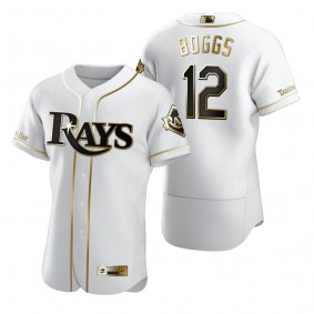Tampa Bay Rays Wade Boggs Nike White Authentic Golden Edition Jersey
