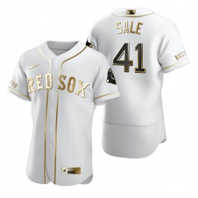 Boston Red Sox Chris Sale Nike White Authentic Golden Edition Jersey