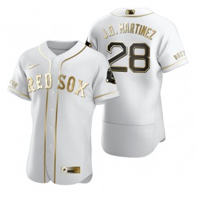 Boston Red Sox J.D. Martinez Nike White Authentic Golden Edition Jersey