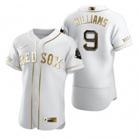 Boston Red Sox Ted Williams Nike White Authentic Golden Edition Jersey