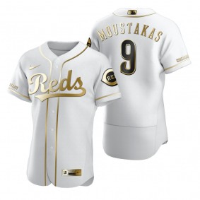 Cincinnati Reds Mike Moustakas Nike White Authentic Golden Edition Jersey