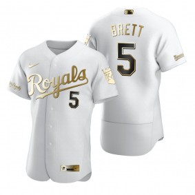 Kansas City Royals George Brett Nike White Authentic Golden Edition Jersey