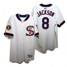Chicago White Sox Bo Jackson White Independence Day 1917 Throwback Jersey