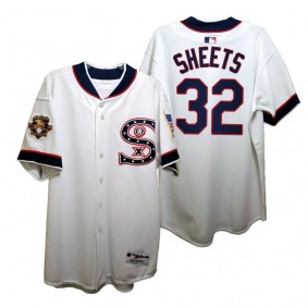 Chicago White Sox Gavin Sheets 1917 Throwback White Independence Day Jersey