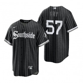 Chicago White Sox Jace Fry Black 2021 City Connect Replica Jersey