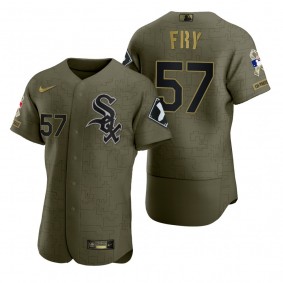 Chicago White Sox Jace Fry Green 2021 Salute to Service Digital Camo Jersey