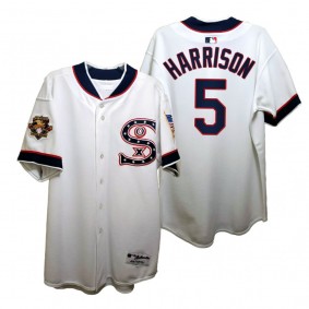 Chicago White Sox Josh Harrison 1917 Throwback White Independence Day Jersey