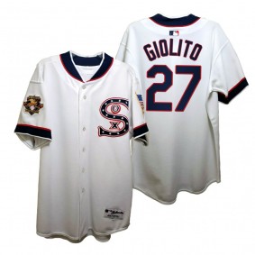 Chicago White Sox Lucas Giolito 1917 Throwback White Independence Day Jersey