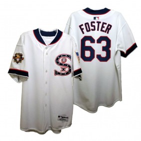 Chicago White Sox Matt Foster 1917 Throwback White Independence Day Jersey