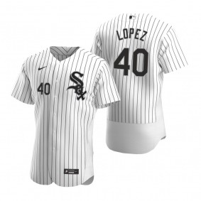 Men's Chicago White Sox Reynaldo Lopez Nike White Authentic 2020 Home Jersey