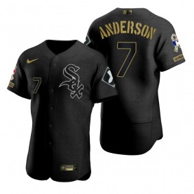 Chicago White Sox Tim Anderson All Black 2021 Salute to Service Jersey