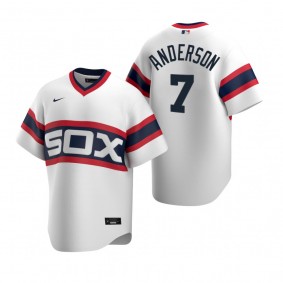 Men's Chicago White Sox Tim Anderson Nike White Cooperstown Collection Home Jersey