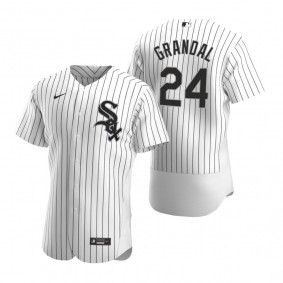 Men's Chicago White Sox Yasmani Grandal Nike White Authentic Home Jersey
