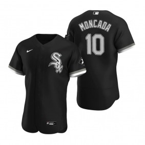 Men's Chicago White Sox Yoan Moncada Nike Black Authentic 2020 Alternate Jersey