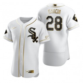 Chicago White Sox Leury Garcia Nike White Authentic Golden Edition Jersey