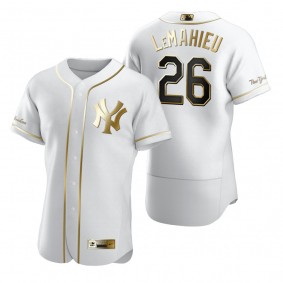 New York Yankees DJ LeMahieu Nike White Authentic Golden Edition Jersey
