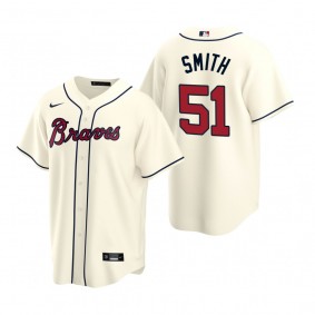 Atlanta Braves Will Smith Nike Cream Replica Alternate Jersey