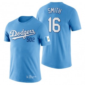Will Smith Dodgers Guatemalan Heritage Night Blue T-Shirt