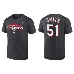 Men's Will Smith Texas Rangers Charcoal 2023 American League Champions T-Shirt