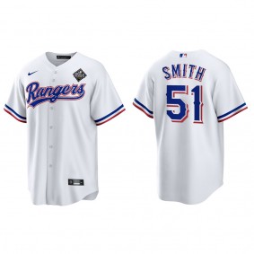 Men's Will Smith Texas Rangers White 2023 World Series Replica Jersey