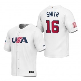 Will Smith Youth USA Baseball White 2023 World Baseball Classic Replica Jersey