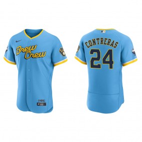 William Contreras Milwaukee Brewers Powder Blue City Connect Authentic Jersey