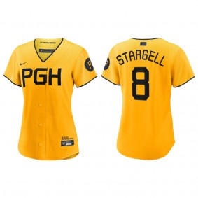 Willie Stargell Women Pittsburgh Pirates Gold 2023 City Connect Replica Jersey