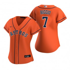Women's Houston Astros Craig Biggio Nike Orange 2020 Replica Alternate Jersey