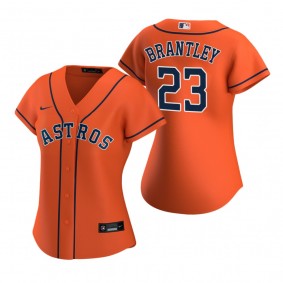 Women's Houston Astros Michael Brantley Nike Orange 2020 Replica Alternate Jersey