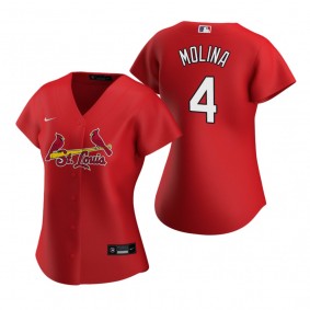 Women's St. Louis Cardinals Yadier Molina Nike Red 2020 Replica Alternate Jersey