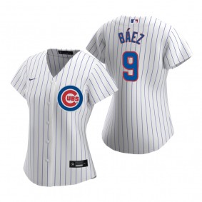 Women's Chicago Cubs Javier Baez Nike White 2020 Replica Home Jersey
