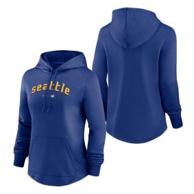 Women's Seattle Mariners Royal 2023 City Connect Pregame Performance Pullover Hoodie