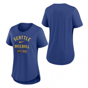 Women's Seattle Mariners Royal 2023 City Connect Tri-Blend T-Shirt