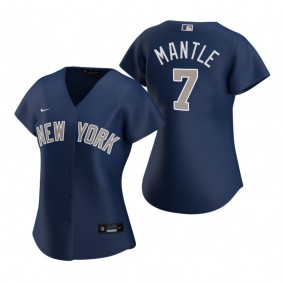 Women's New York Yankees Mickey Mantle Nike Navy 2020 Replica Alternate Jersey