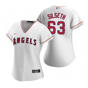 Women's Los Angeles Angels Chase Silseth White Replica Home Jersey
