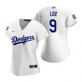 Women's Los Angeles Dodgers Gavin Lux White 2020 World Series Replica Jersey