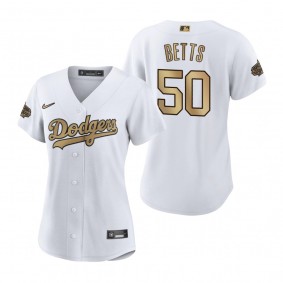 Women's Los Angeles Dodgers Mookie Betts White 2022 MLB All-Star Game Replica Jersey